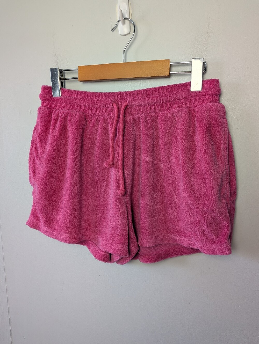 ARITZIA Wilfred Free Pink Mini Short Size Medium Towel Texture Stretch